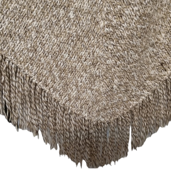 INC International Concepts Oatmeal Tweed  Poncho Small / Medium - Picture 4 of 5